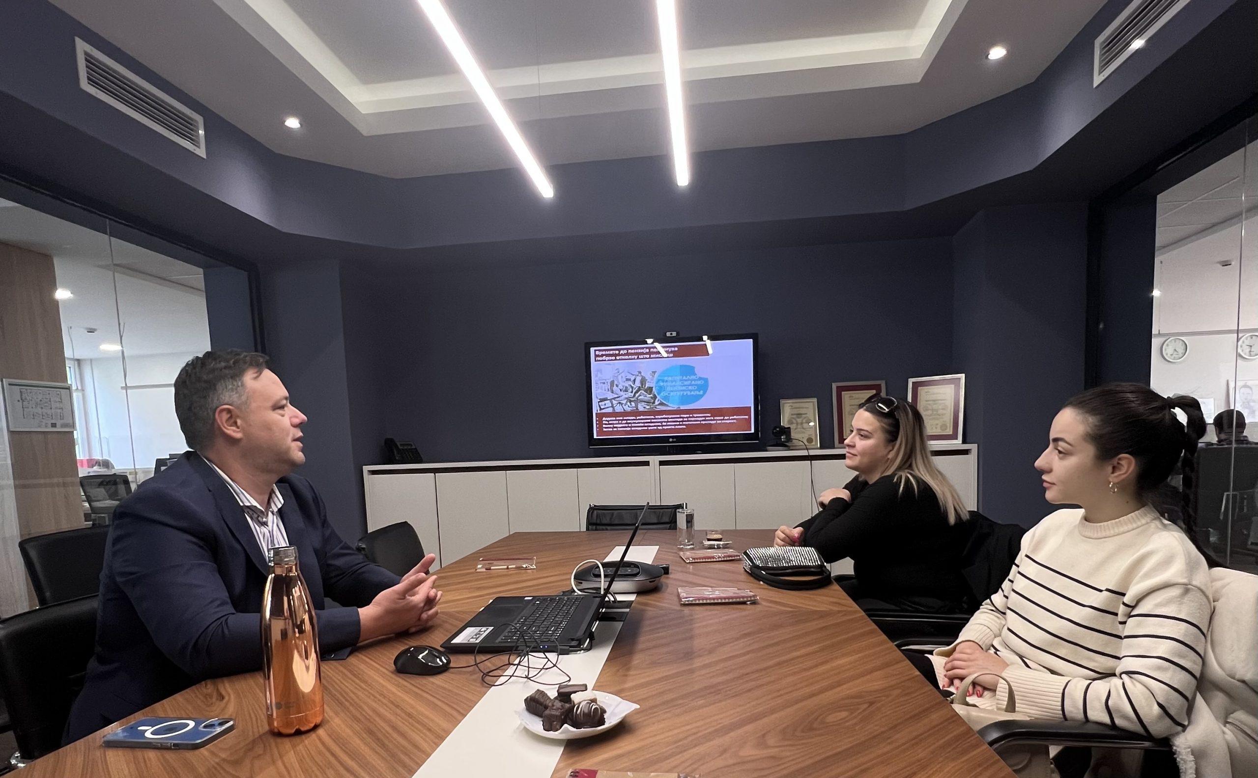Visit to KB First Pension Company by the Finance and Banking students from UACS, organized by Prof. Viktorija Atanasovska-Noveski, Ph.D.