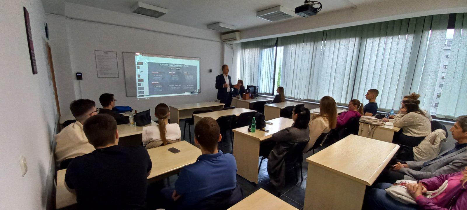 Presentation held by the WFP management and investment fund company during the Financial Market and Institutions class by Prof. Maja Parnardzieva-Zmejkova, Ph.D. 