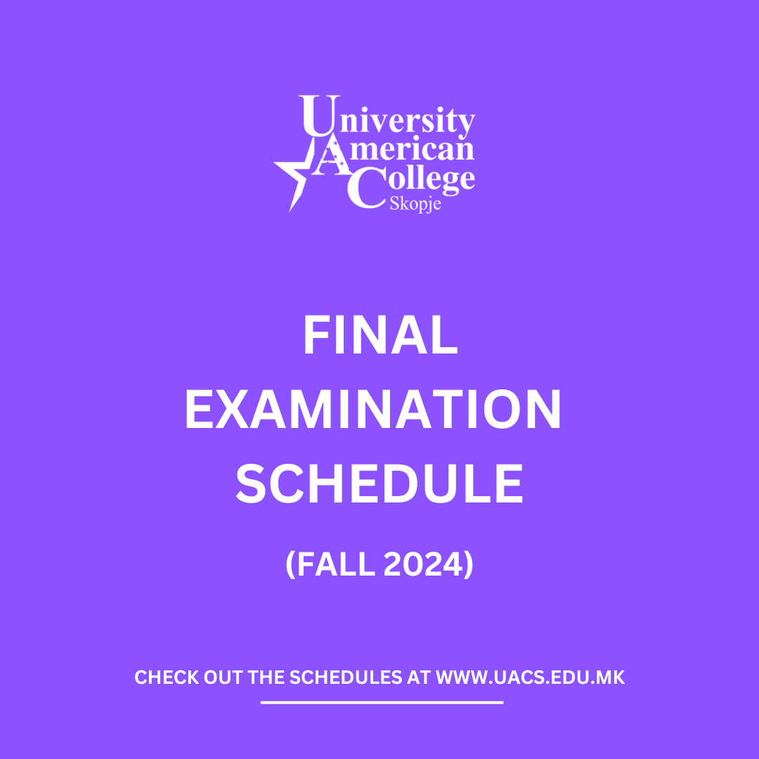 FINAL EXAMINATION SCHEDULE (FALL 2024)