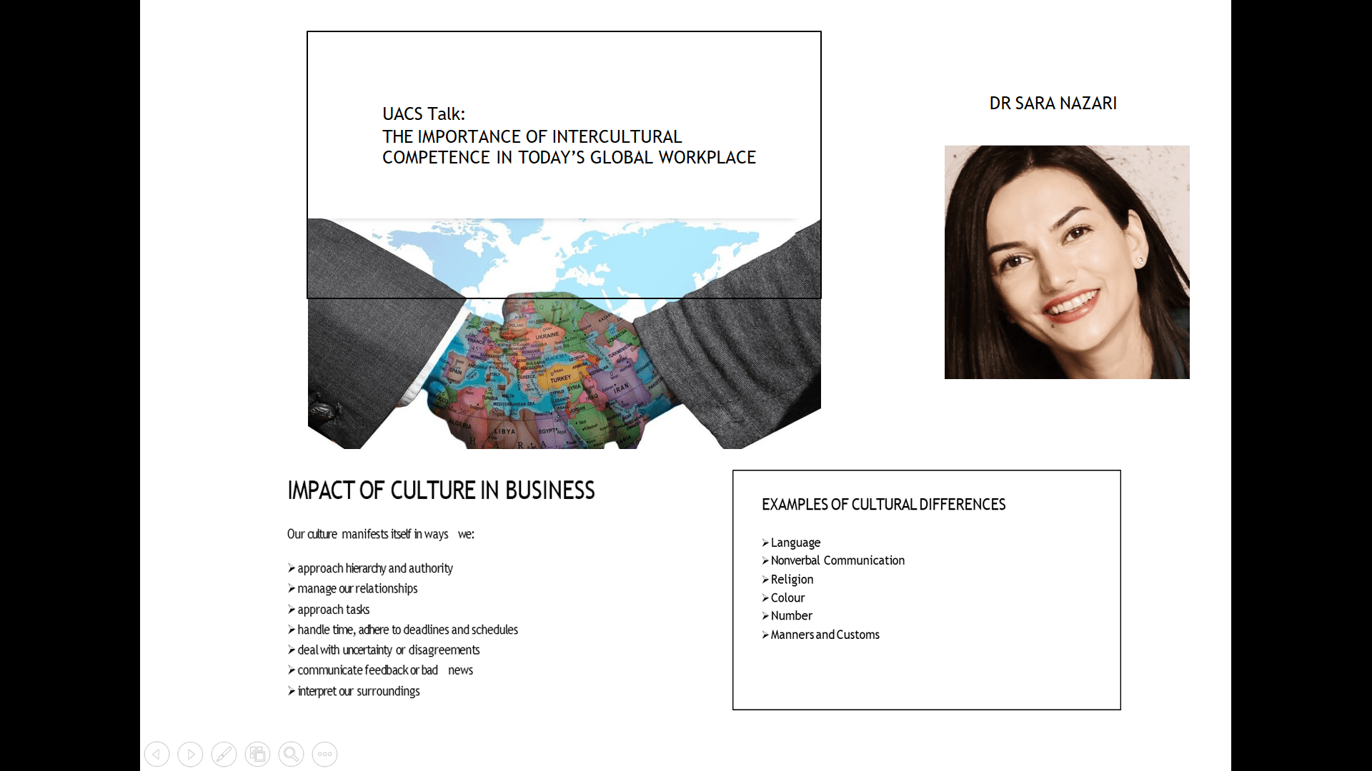 Dr. Sara Nazari - Guest Speaker at the UACS School of Foreign Languages